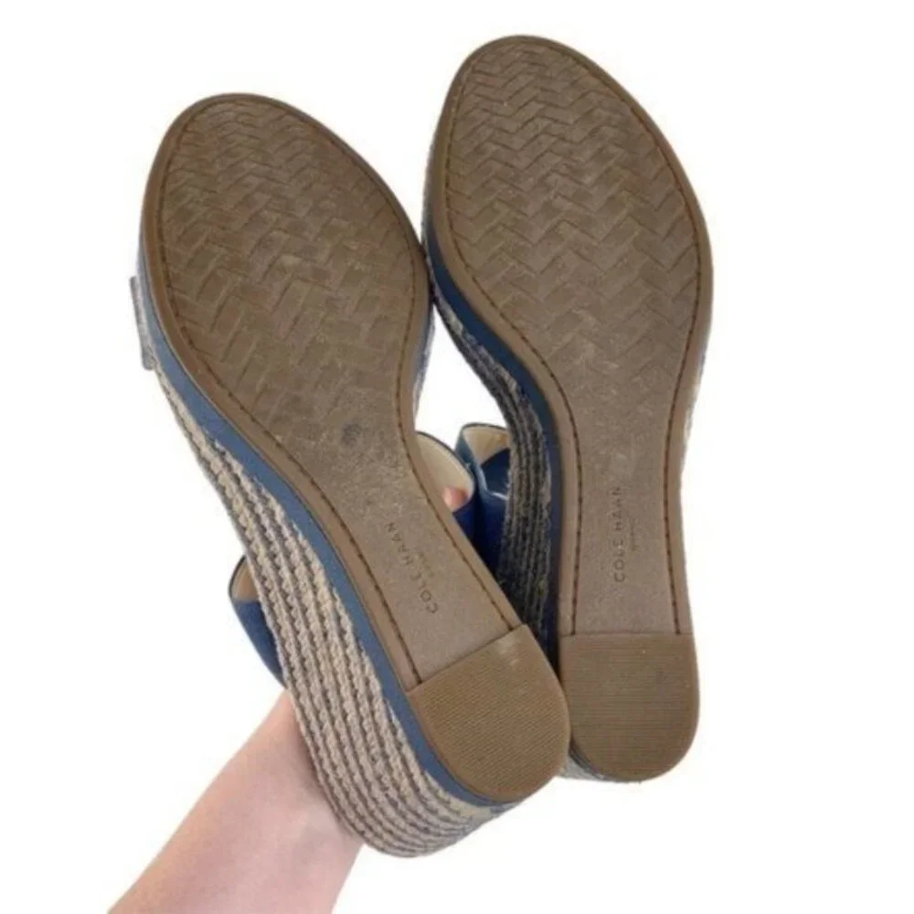 Cole Haan Grand Sense Cloud Feel Espadrille Wedge Heels in Blue - Picture 6 of 6